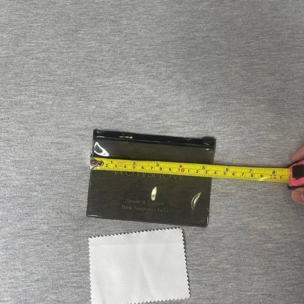 Wowshow 4” x 5” Small Gift Plastic Zip Pouch Bag with Polishing Cloth 2 PCS. Set